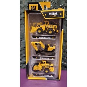 Caterpillar Construction Vehicles Die Cast Metal 3-Pack‎ Item #82253 Brand New